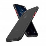 Wholesale iPhone XR Slim Matte Hybrid Bumper Case (Black Black)
